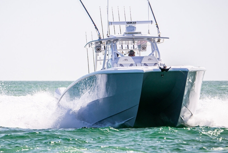 Sportfishing club boat out on Los Angeles waters.